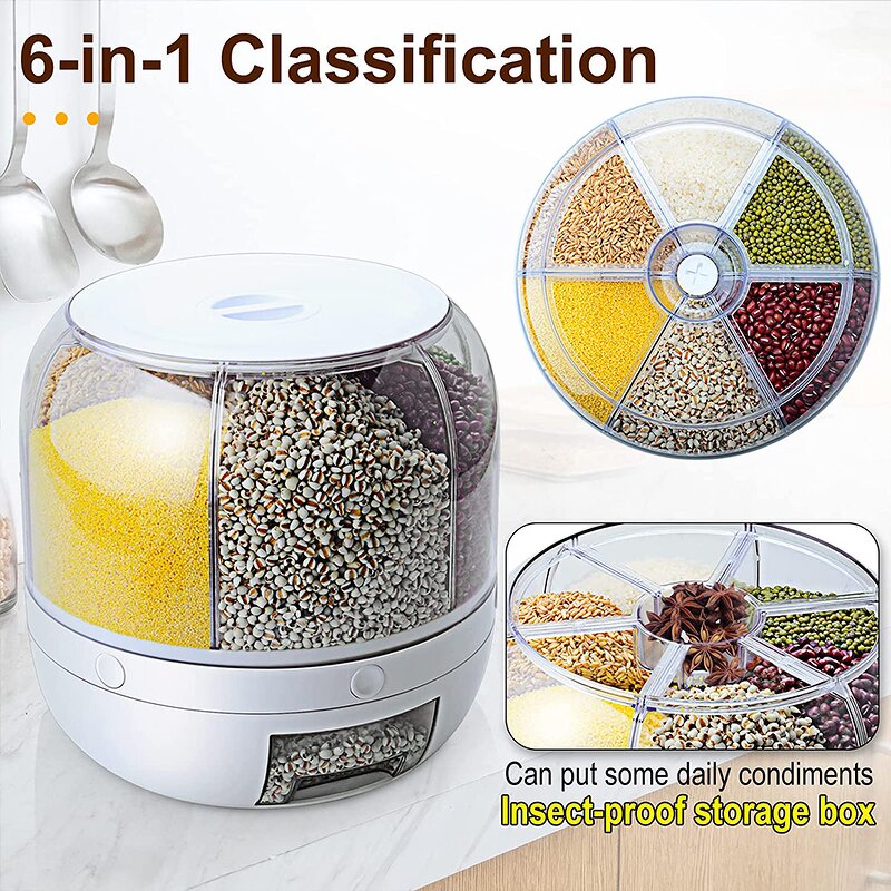 Cereal Dispenser Manufacturer - 6 in 1 Moisture Proof Container