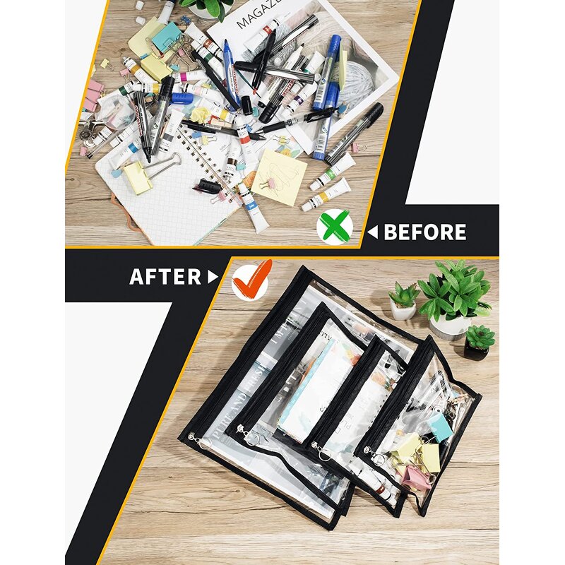 Transparent Document Bag Manufacturer - Waterproof Zipper Pouch for School