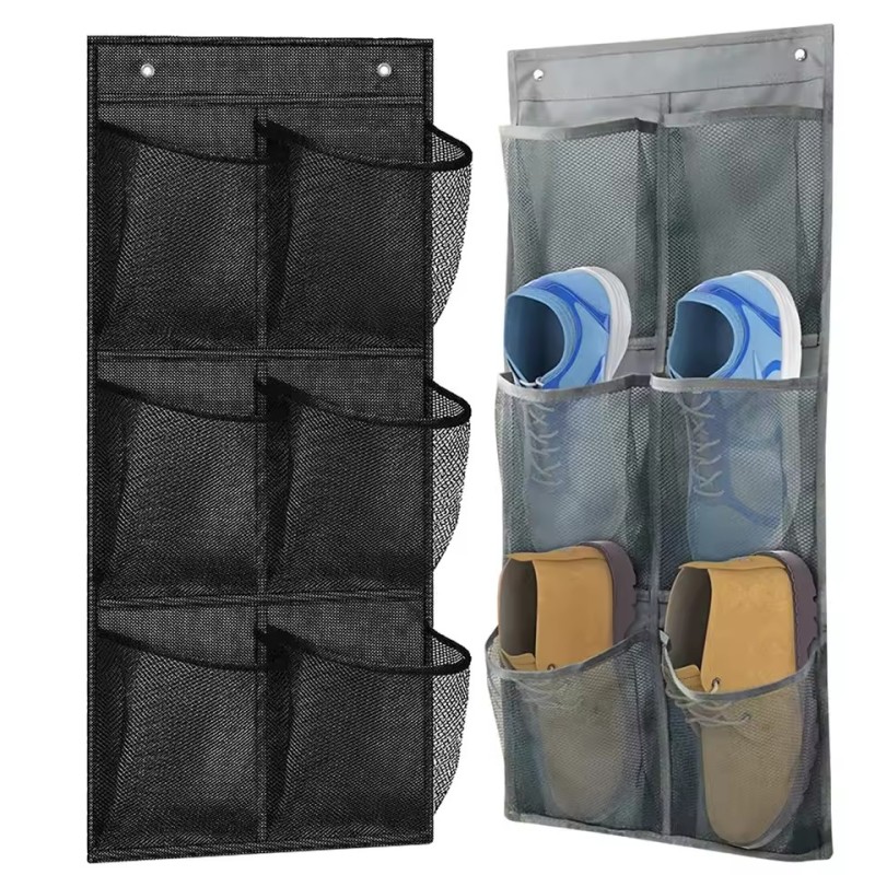 Wall Organizer Supplier - 6 Grids Mesh Storage Bag