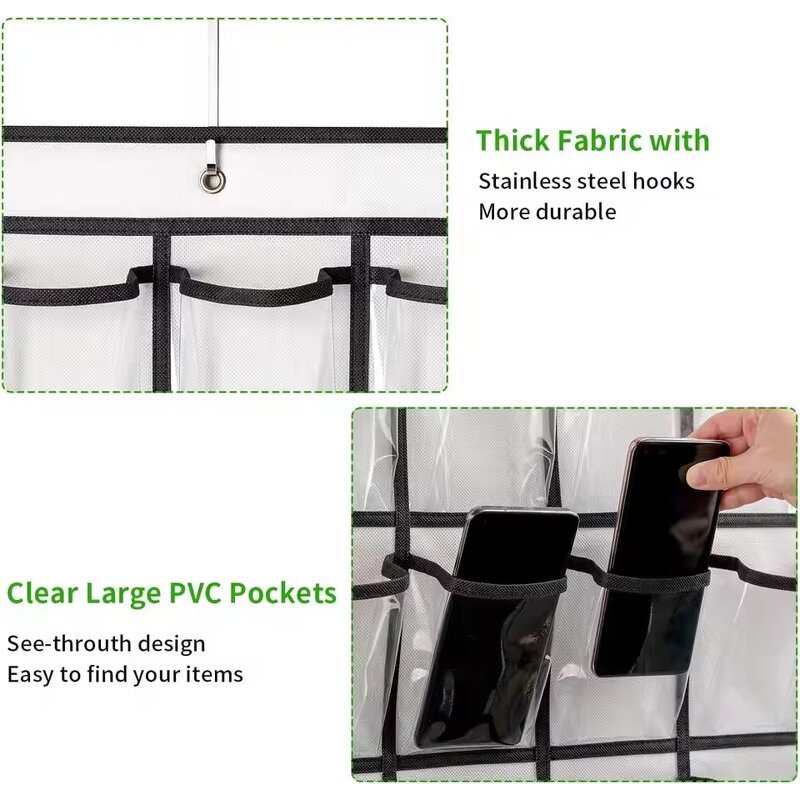Cell Phone Pocket Chart Supplier - 36 Grids Classroom Organizer with Hooks