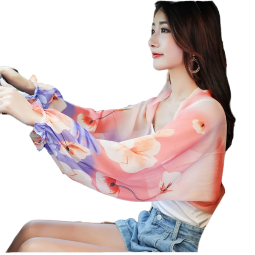 Chiffon Scarf Factory - UV Protection Long Sleeves Shawl
