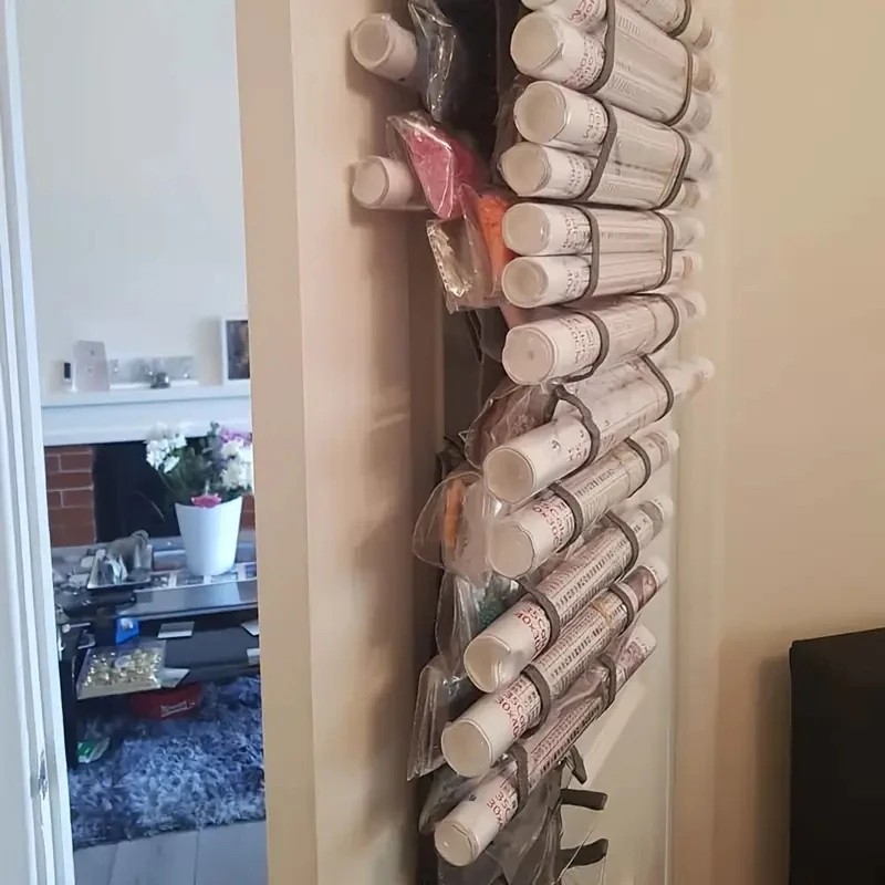 Vinyl Roll Organizer Manufacturer - 24 Pocket Hanging Rack OEM