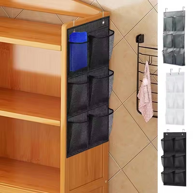 Wall Organizer Supplier - 6 Grids Mesh Storage Bag