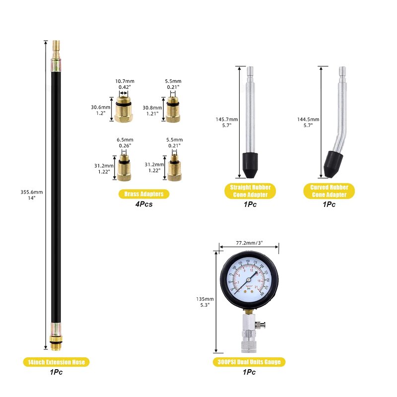Compression Tester Supplier - M10 M14 Adapter Vehicle Tool