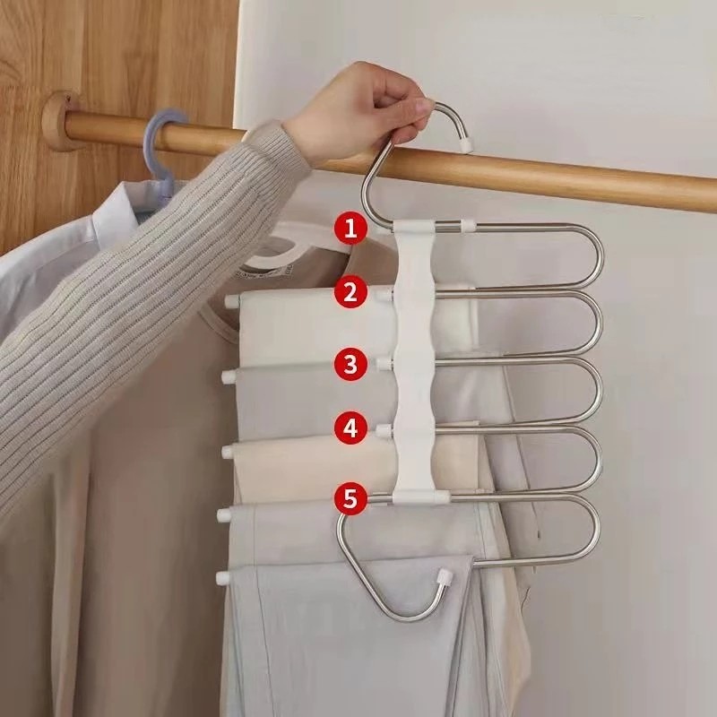 Pants Folding Rack Supplier - 5 in 1 Hanger for Closet Organizer