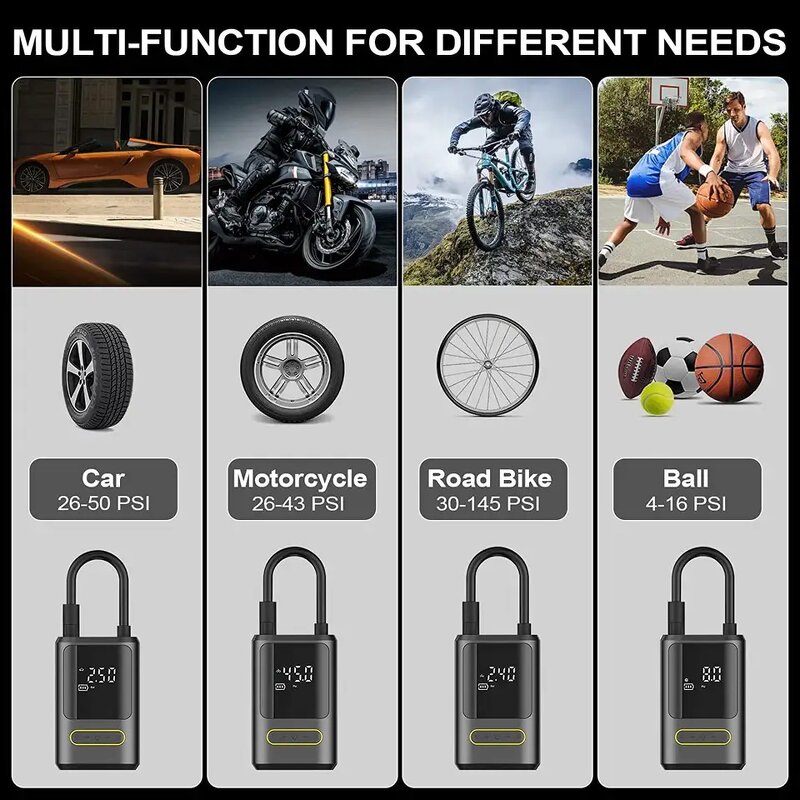 Tire Inflator Manufacturer - Multifunction with Power Bank