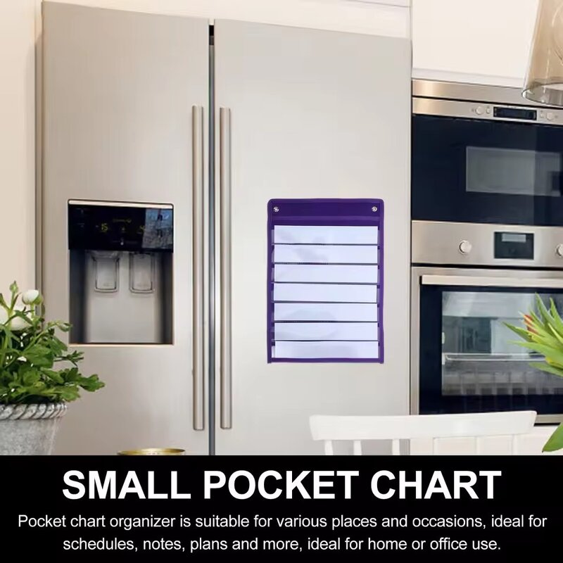 Magnetic Schedule Pocket Chart Factory - 7 Layer Organizer with Whiteboards
