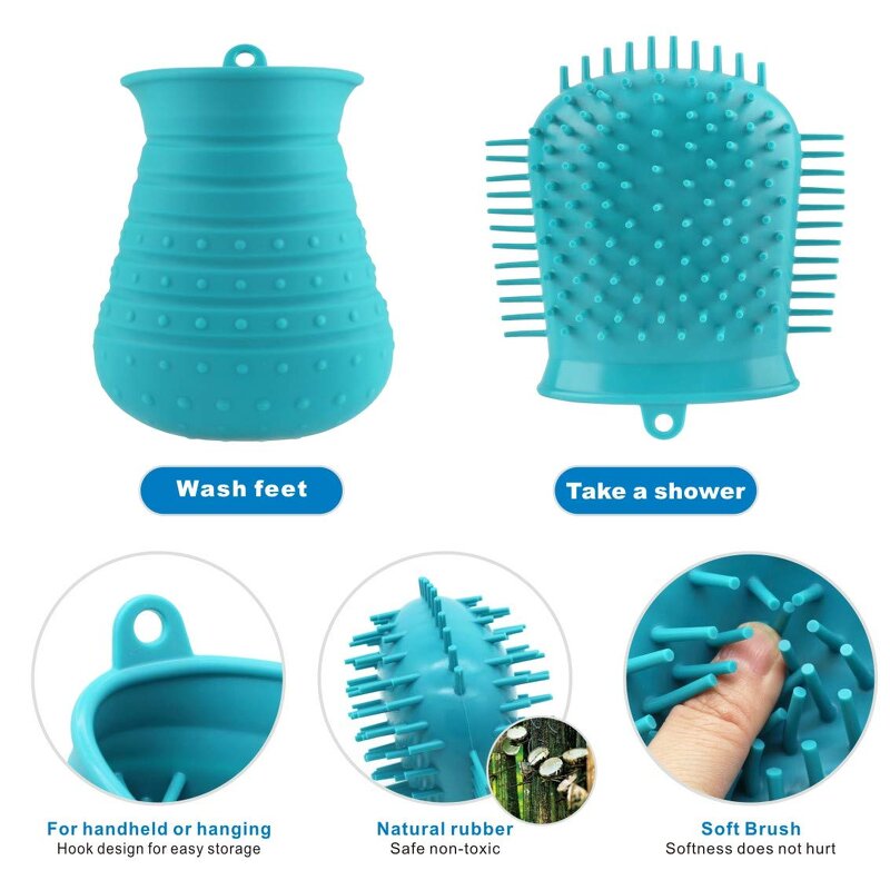 Dog Paw Cleaner Supplier - 2 in 1 Silicone Grooming Tool