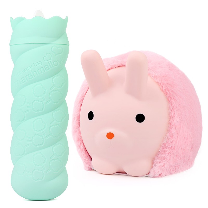Mini Hot Water Bottle Manufacturer - Fleece Cover Warm Bottle