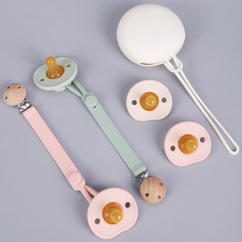 Pacifier Clip Set Manufacturer - Custom Wooden Silicone Clip