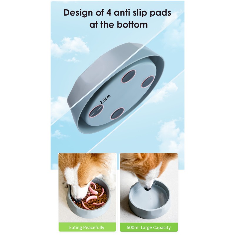 2 in 1 Pet Food Bowl Manufacturer - Portable Silicone Slow Feeder