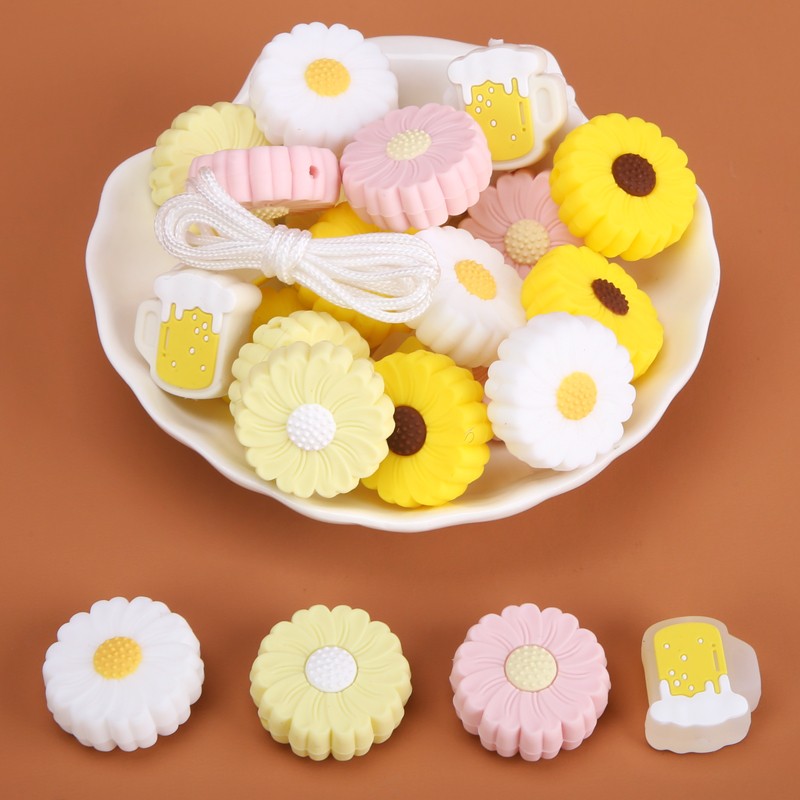 Baby Teething Beads Manufacturer - Custom Hexagon Focal Beads