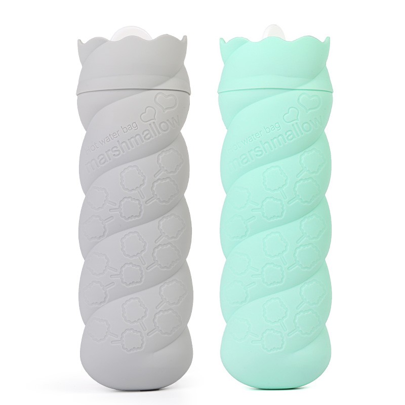 Hot Water Bottle Manufacturer - Plush Cover Long Silicone Bag