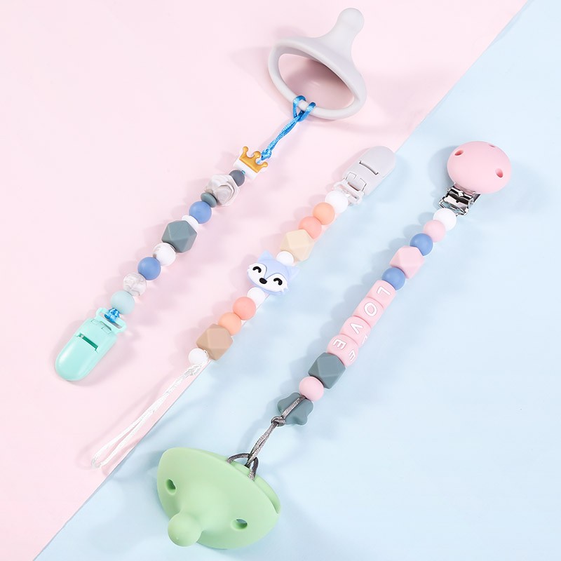 Pacifier Clip Manufacturer - Colorful Silicone Letter Beads