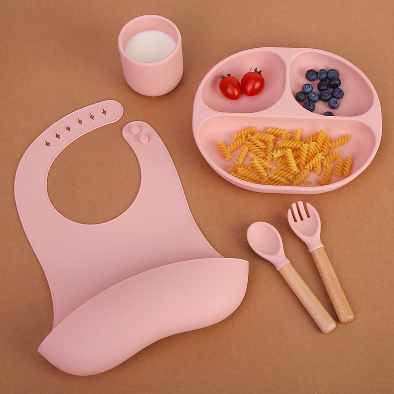 Baby Feeding Set Manufacturer - Divided Suction Silicone Plate