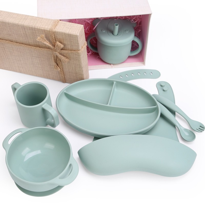 Baby Pacifier Clip Manufacturer - Silicone Bib with Bowl Set