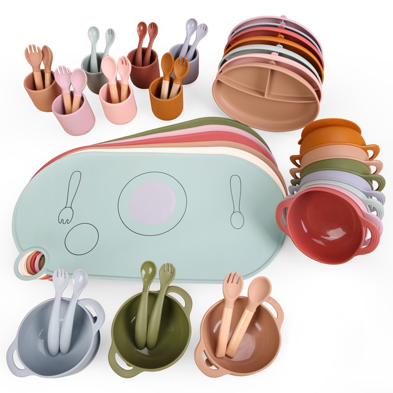 Baby Feeding Set Manufacturer - BPA Free Silicone Plate Bowl Spoon