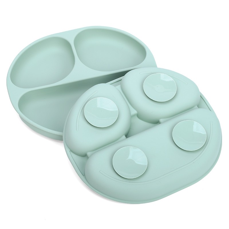 Baby Feeding Set Manufacturer - Divided Suction Silicone Plate