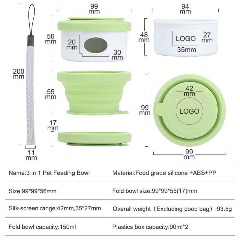 3 in 1 Pet Water Bottle Manufacturer - Poop Bag Dispenser Feeder