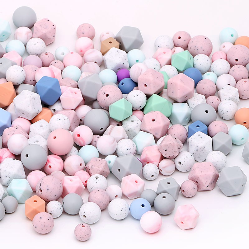 Baby Teething Beads Manufacturer - Alphabet Heart Shaped Beads