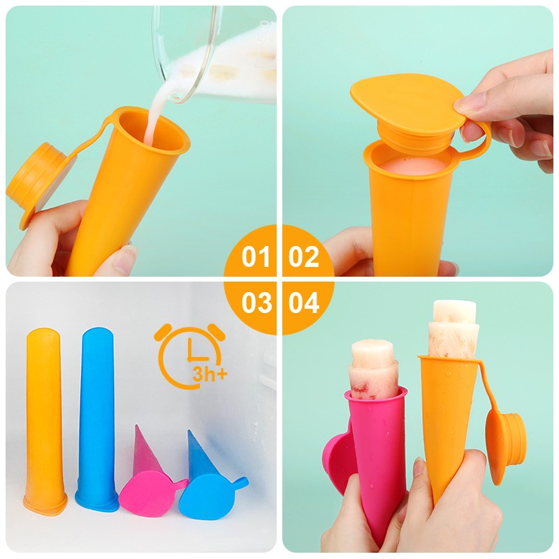 Silicone Popsicle Mold Manufacturer - Round Ice Cream Mould with Lid