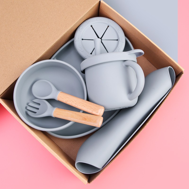 Baby Feeding Set Manufacturer - Custom Silicone Bowl Plate Bibs Supplier