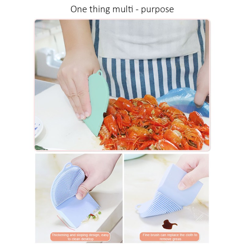 Mini Cleaning Brush Manufacturer - Silicone Door Brush Set