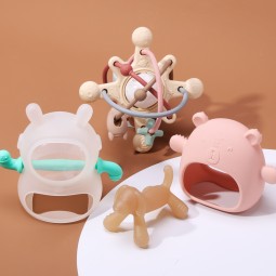 Baby Teether Manufacturer - Rainbow Mushroom Teether Set