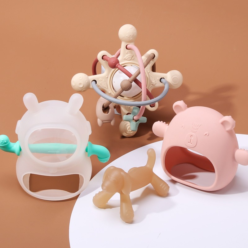 Baby Teether Manufacturer - Rainbow Mushroom Teether Set