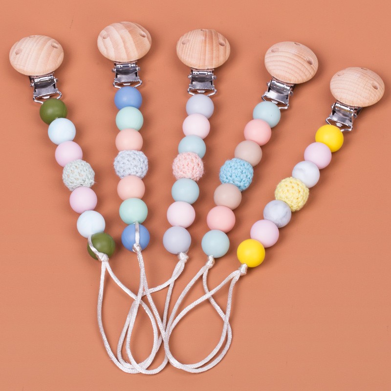 Baby Dummy Clip Manufacturer - Crocheted Pacifier Chain Clip