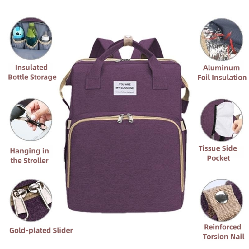 Portable Diaper Bag Manufacturer - 3 in 1 Expandable Oxford Bag
