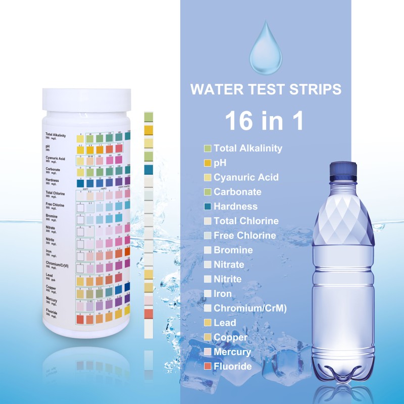 Water Test Kit Manufacturer - 16 in 1 Drinking Water Strips