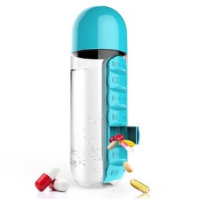 Pill Organizer Manufacturer - 2 in 1 Water Bottle Container