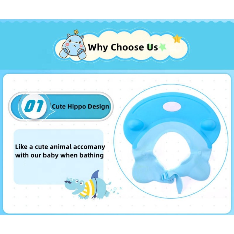 Baby Shampoo Hat Manufacturer - Adjustable Bath Hair Shield