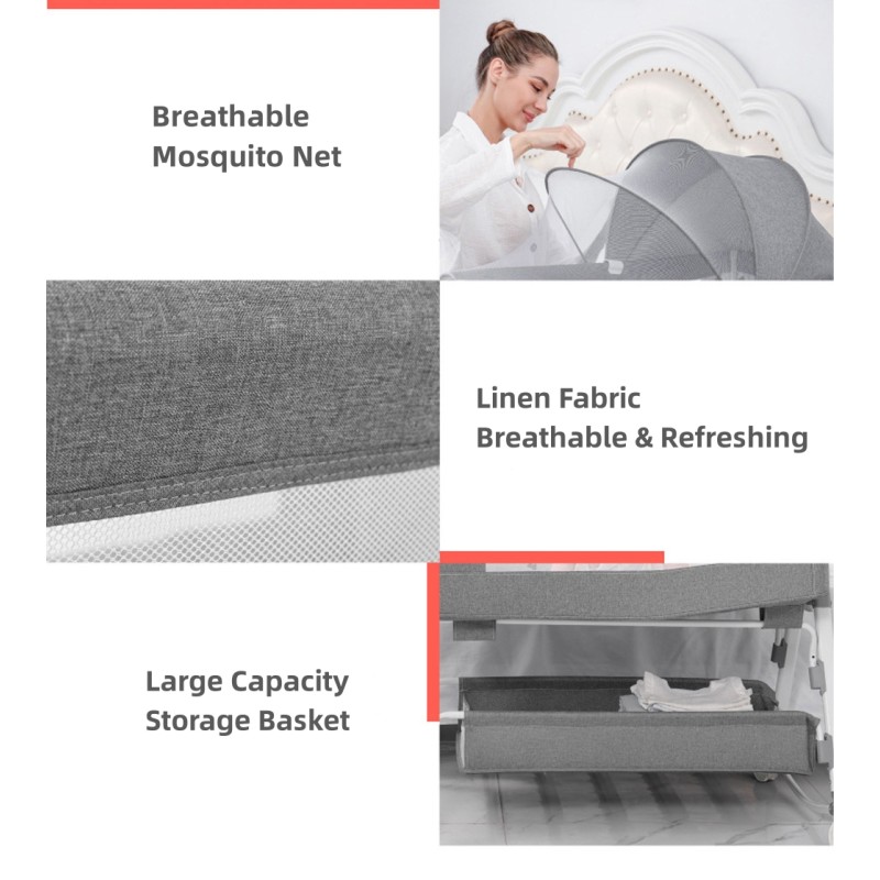 Baby Bedside Sleeper Manufacturer - Portable Infant Bassinet Crib