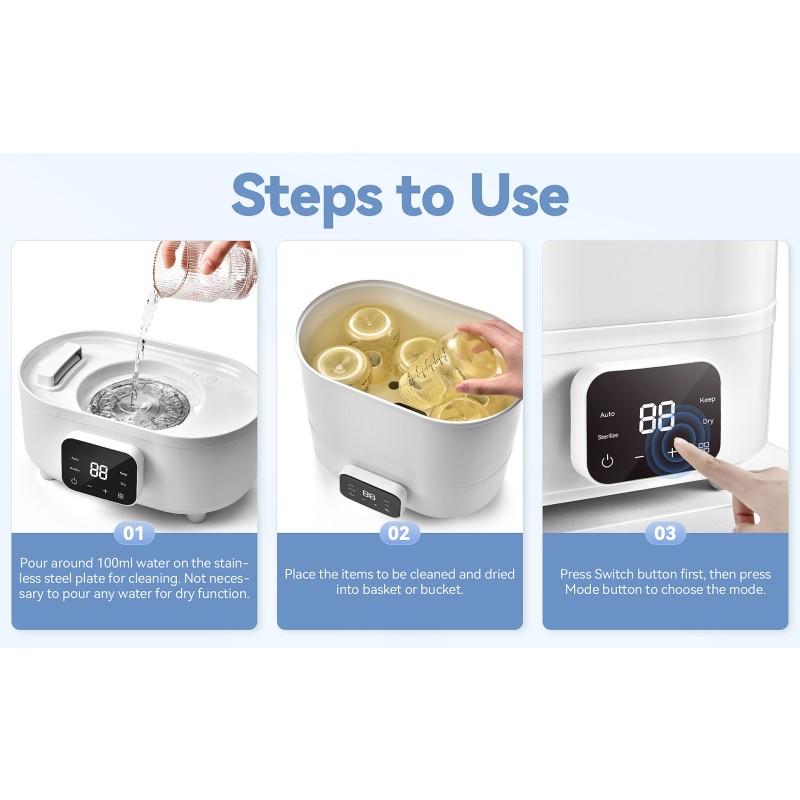 Baby Bottle Sterilizer Manufacturer - 2 in 1 UV Light Dryer