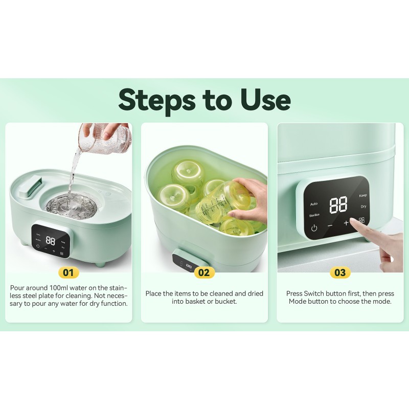 Baby Bottle Sterilizer Manufacturer - User-Friendly LCD Touchscreen