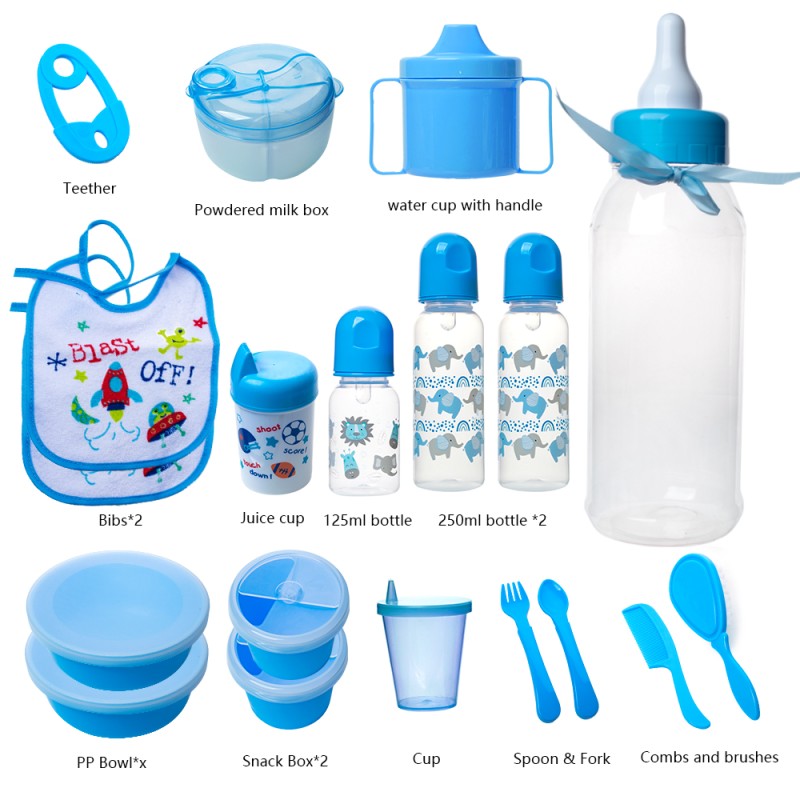 Baby Bottle Set Factory - 19PCS BPA Free Cartoon Gift Box