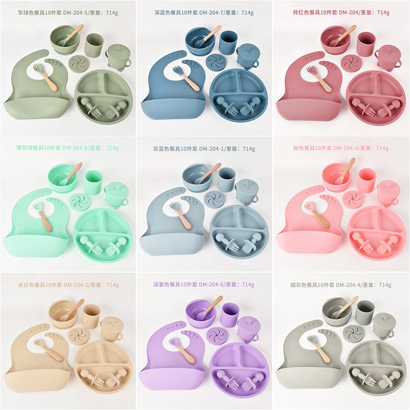 Baby Tableware Set Factory - Wholesale Weaning Silicone Bib