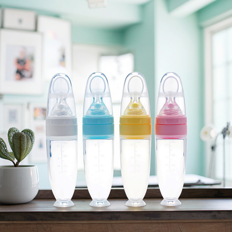 Baby Food Bottle Factory - Silicone Squeeze Rice Cereal Feeder