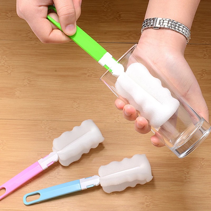 Cup Cleaning Brush Factory - Sponge Handle Foam Bottle Brush