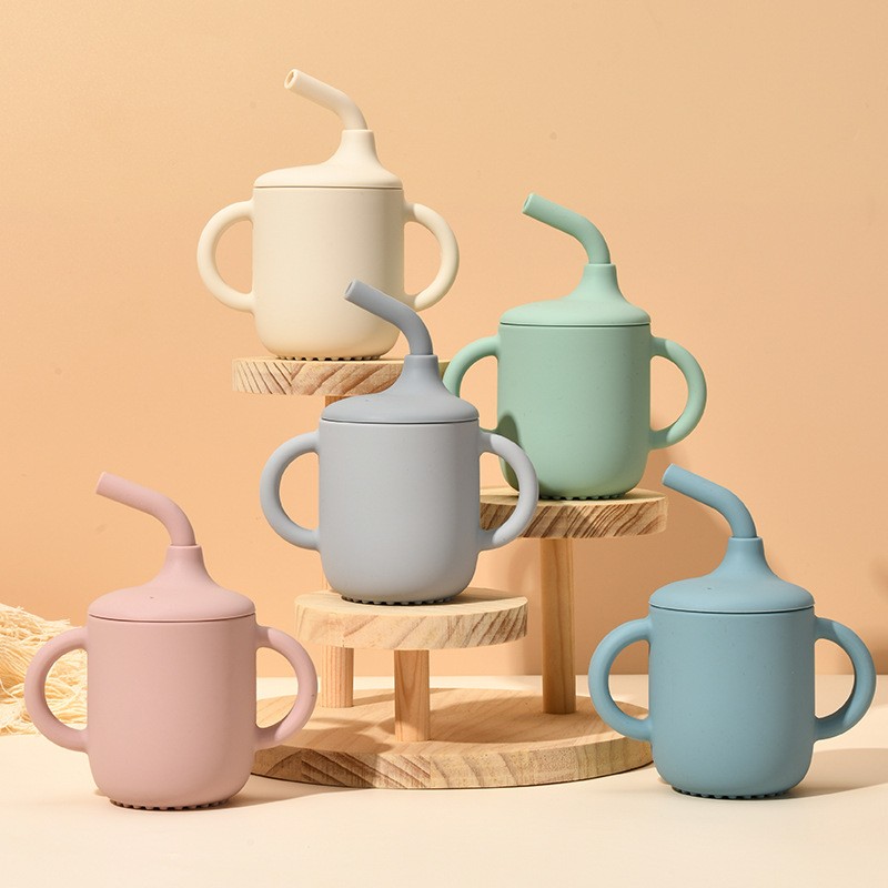 Baby Straw Cup Factory - Silicone Dual Handle Heat Resistant