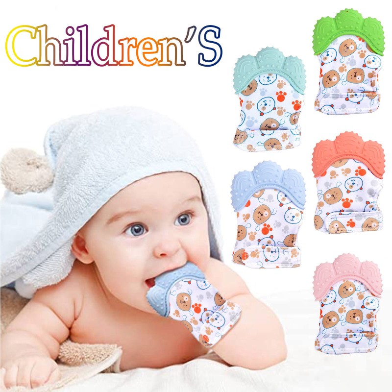 Teething Gloves Factory - Cartoon Printed Anti Food Gloves