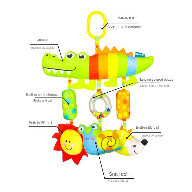 Baby Stroller Toy Factory - Rainbow Activity Plush Hanging