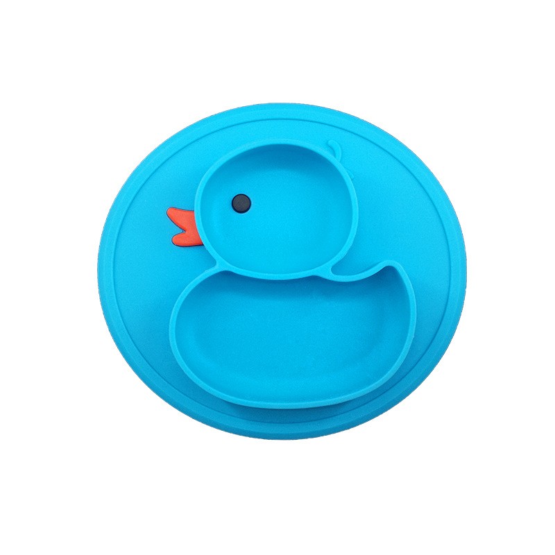 Baby Silicone Plate Factory - 3 Compartment Suction Bowl Dish