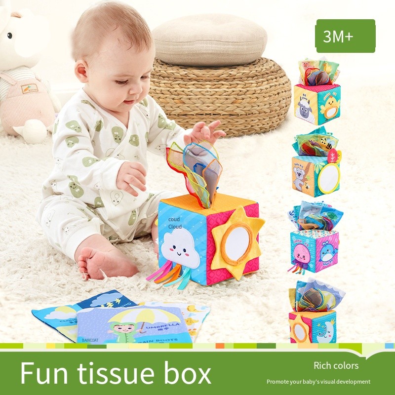 Baby Educational Toy Factory - Montessori Soft Pull Out Scarf