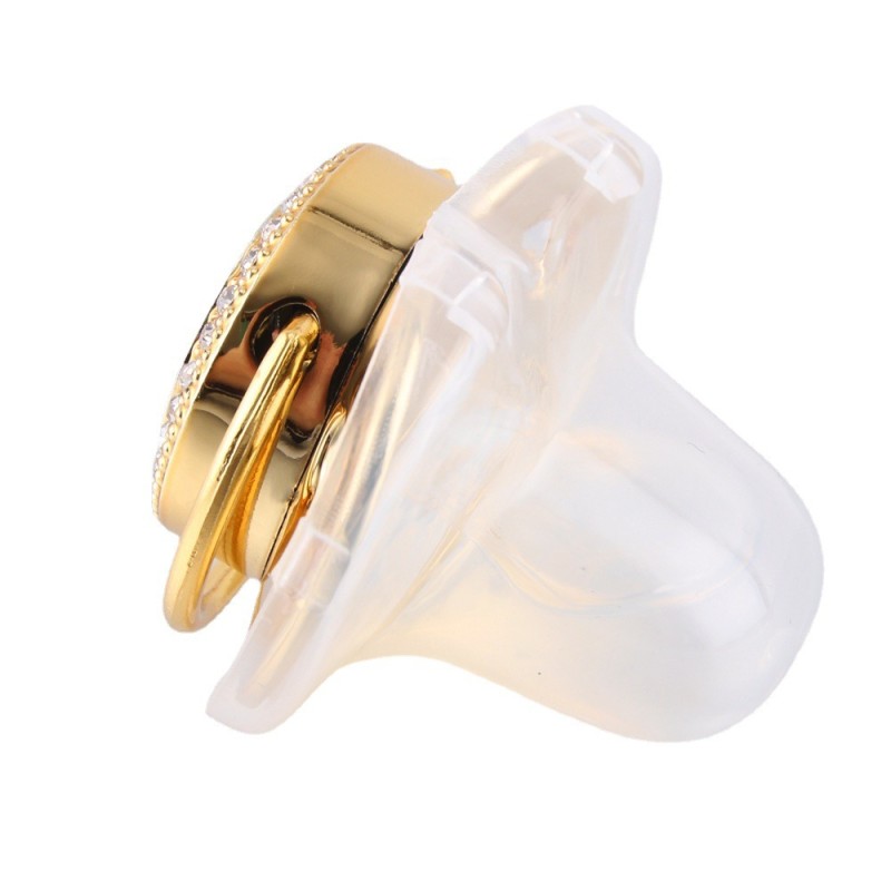 Pacifier Clip Factory - Custom Gold Luxury Feeder with Blank