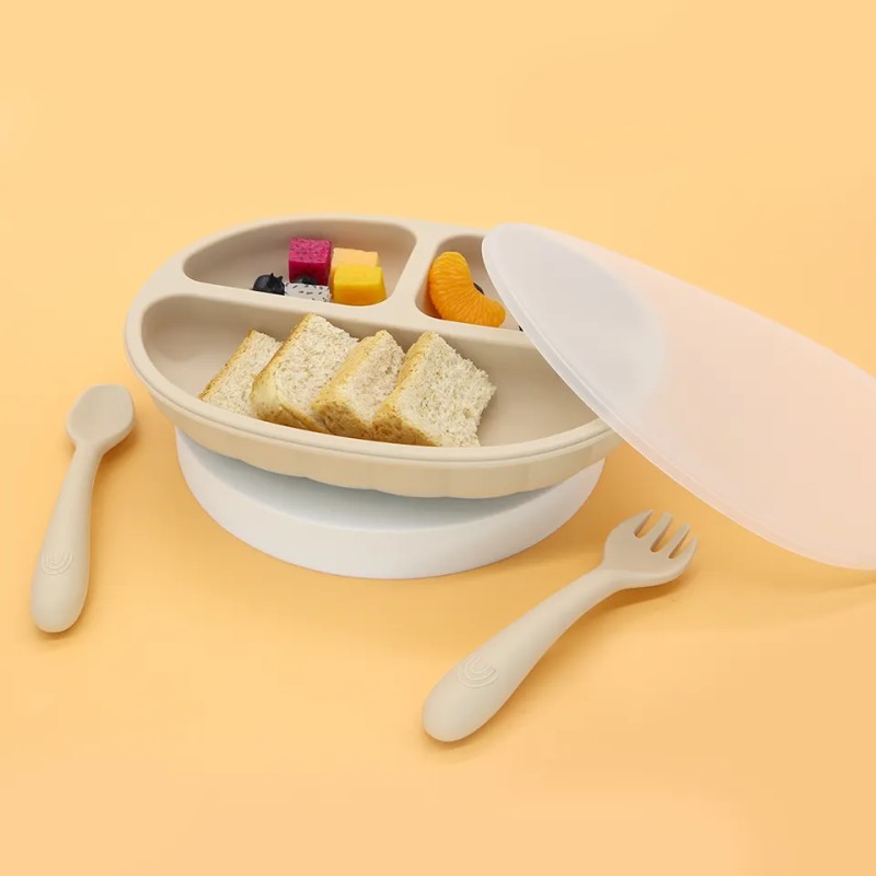 Baby Feeding Plate Factory - Custom Three Divided Oval