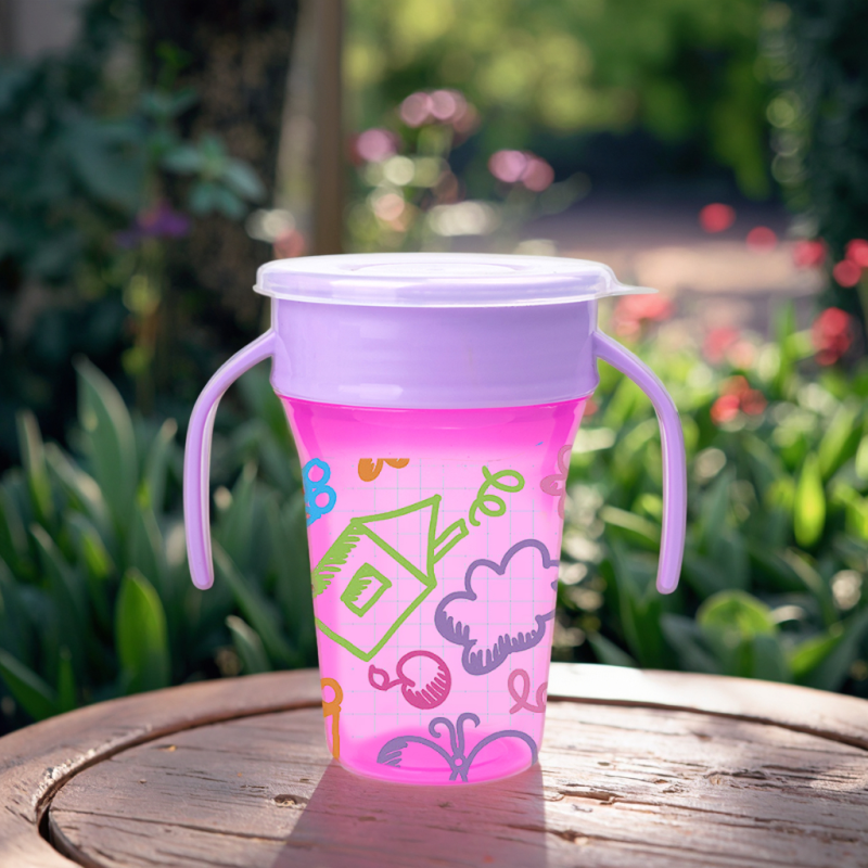 Baby Water Cup Factory - OEM BPA Free Cartoon Flower Design