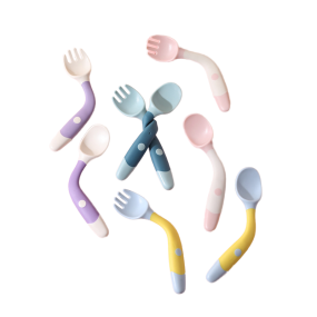 Baby Utensils Set Factory - Colorful Custom Logo Silicone